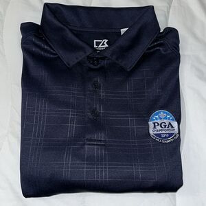 Blue 2013 PGA Championship Oak Hill country club golf polo shirt M Jason Dufner
